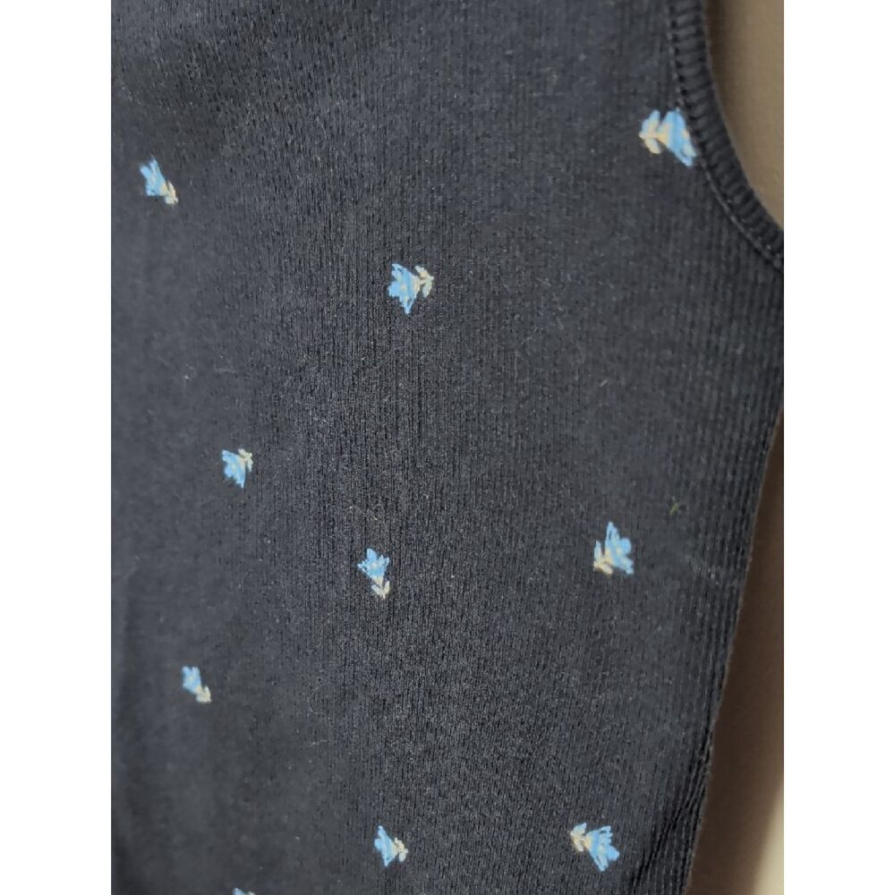 Old Navy Navy Blue Floral-Accented Square Neck Tank - Picture 2 of 5